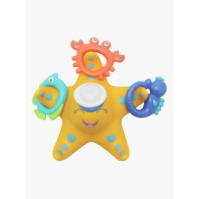 Abbildung von Nuby Badespielzeug Seestern mit 3 Ringen Baby und Kinder Wasserspielzeug Sicheres Badewannespielzeug Kleinkinder 18+ Monate