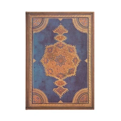 Abbildung von Safavid Indigo (Safavid Binding Art) Grande Unlined Hardcover Journal: Hardcover, 120 gsm, ribbon marker, memento pouch, wrap closure