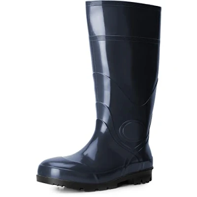 Abbildung von Ladeheid Gummistiefel Herren hoch Erwachsene wasserdichte Regenschuhe LA 914 (Marineblau, 44 EU)