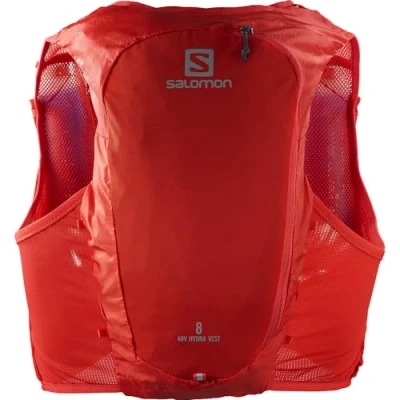 Abbildung von Salomon Adv Hydra Vest 8 Unisex Hydrationsweste Trail running Wandern MTB, Komfort und Stabilität, Schneller Zugriff auf Flüssigkeitszufuhr, Einfaches Design, Rot, XL