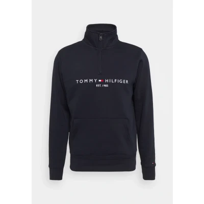 Abbildung von Tommy Hilfiger LOGO Mockneck Sweatshirt, Herren, Größe: XS, Desert sky
