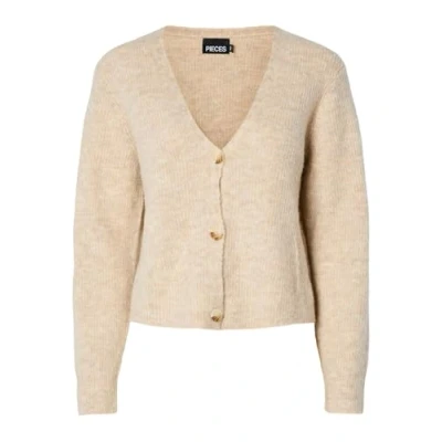 Abbildung von Pieces Pcellen Cardigan Strickjacke, Damen, Größe: Large, White pepper