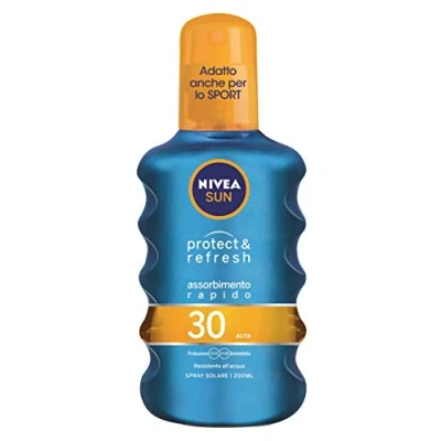 Abbildung von Nivea Sun Protect &amp; Refresh Sonnenschutzspray, transparent, FP30, hoher Schutz, schnelle Absorption, 200 ml