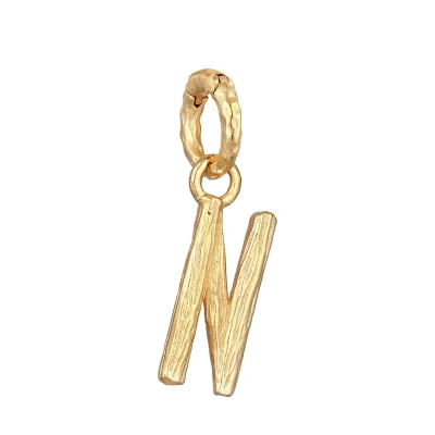Abbildung von Elli Organic Letter N Anhänger goldcoloured, Damen, Größe: One Size, Gold coloured