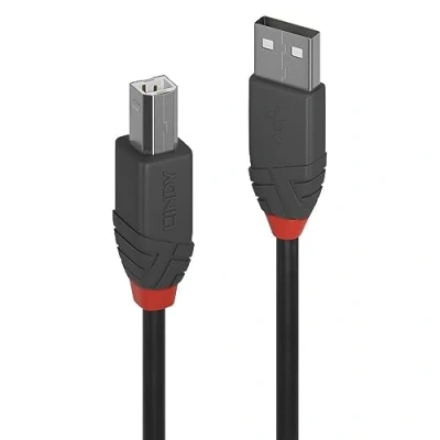 Abbildung von LINDY 36675 5m USB 2.0 Typ A an B Kabel, Anthra Line Anthrazit