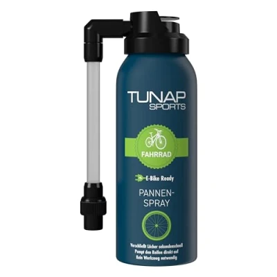 Abbildung von TUNAP SPORTS Pannenspray Einfache Reparatur bei Reifenschäden unterwegs Verschließt Löcher sekundenschnell Kein Werkzeug notwendig 125 ml Spraydose E Bike Germany