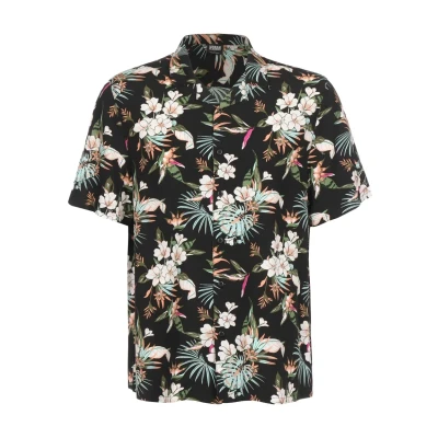 Abbildung von Urban Classics AOP Resort Hemd, Herren, Größe: 3XL, Blacktropical