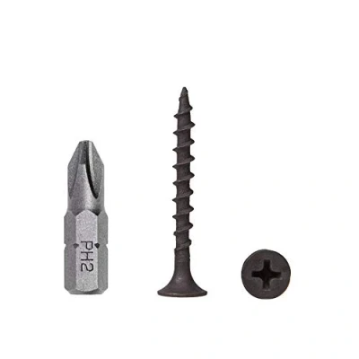 Abbildung von (300 Stück) Schwarz Phosphate Kohlenstoffstahl 3,5 x 35 mm Trockenbauschrauben Holzschrauben Phillips Stiftkopf Spanplattenbefestigungen (300, mm)
