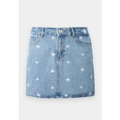 Abbildung von ONLY Onlstella Daisy Skirt Jeansrock, Damen, Größe: Medium, Light blue denim