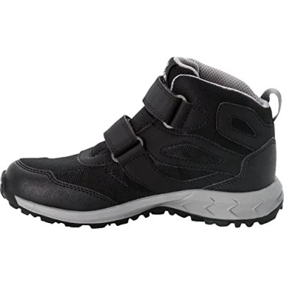 Abbildung von Jack Wolfskin Unisex Kinder Woodland Texapore Mid Vc K, Black / Grey, 33 EU