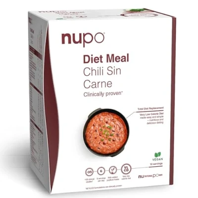 Abbildung von NUPO® Diet Meal replacement extreme [Chili sin Carne 10 Portionen] Kalorienarme Ernährung, glutenfrei &amp; GMO frei Vollwertige Mahlzeitersatz abnehmen Food Nahrungsersatz