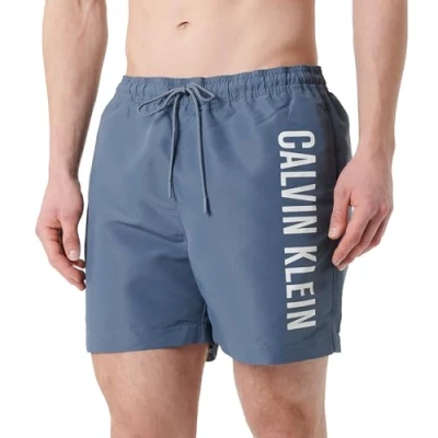 Abbildung von Calvin Klein Herren Badehose Medium Drawstring mit Tunnelzug, Blau (Grisaille), 5XL