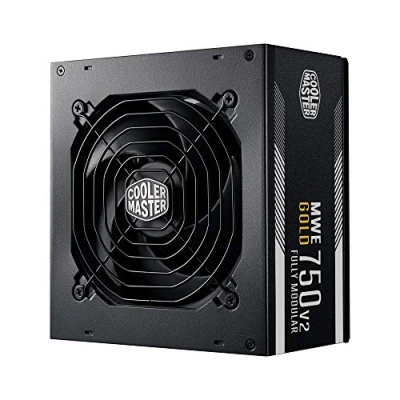 Abbildung von Cooler Master MWE 750 Gold V2, Modulares PC Netzteil (EU Stecker), 80 Plus Gold, Watt Netzeil mit Flachkabel, 120mm HDB Lüfter, Temperaturschwelle 50˚C