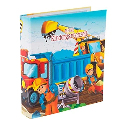 Abbildung von goldbuch Kindergarten Sammelordner DIN A4, Kitaordner Motiv Baustelle, Ringbuch Ordner aus Pappe, Rückenbreite 5,5 cm, Motivordner mit Kunstdruck, Multifunktionsordner, Karton