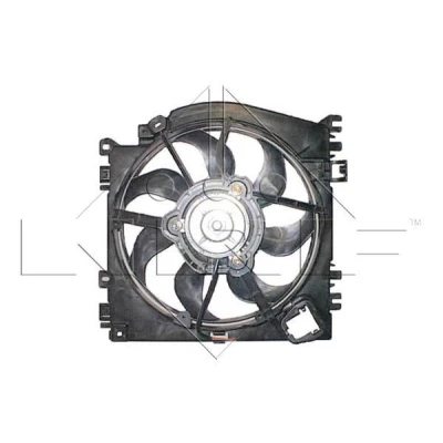 Abbildung von NRF 47371 Lüfter 340 12 200 mit Kühlerlüfterrahmen (Zarge) RENAULT: CLIO 3