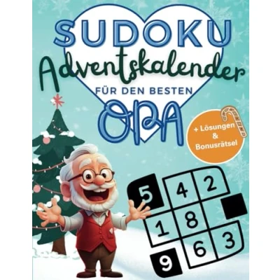 Abbildung von Sudoku Adventskalender für den besten Opa: Besinnlicher Rätselspaß jeden Tag. 100 Rätsel bis Weihnachten
