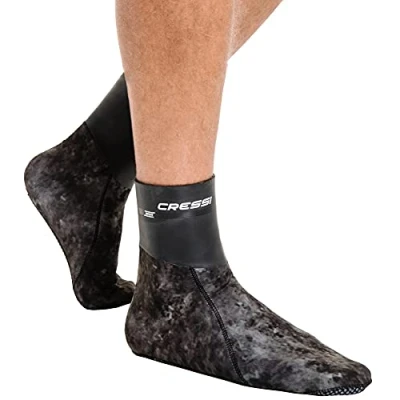 Abbildung von Cressi Unisex Adult Sarago Socks 3mm Neopren Thermoschuhe, Tarnung Blau, M