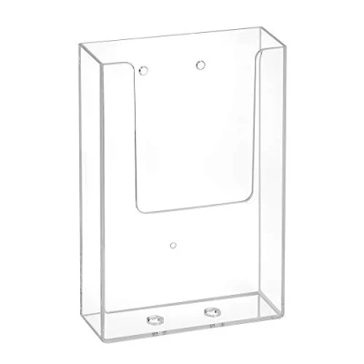Abbildung von DIN Lang Wandprospekthalter mit Bohrlöchern/Prospekthalter/Flyerhalter/Wandmontage/Transparent Zeigis®