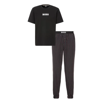 Abbildung von BOSS EASY LONG Nachtwäsche Set, Herren, Größe: Small, Bright purple