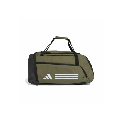 Abbildung von adidas Unisex Essentials 3 Stripes Duffel Bag, Olive strata/White, M