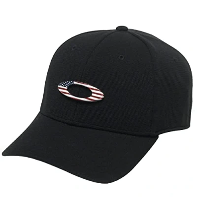 Abbildung von Oakley Mens Herren Tincan Cap Mütze, Black/American Flag, L XL