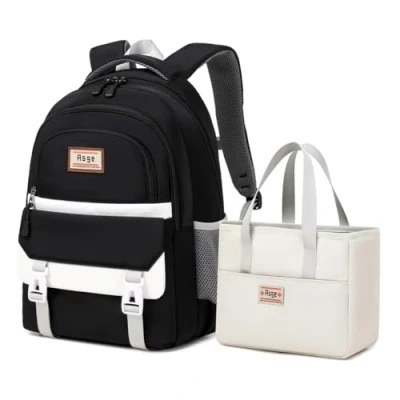 Abbildung von Asge Schulrucksack für Mädchen 3. 5. Klasse Rucksack Teenager 8, 10, 12 Jahre,Wasserdichte Kinder Schultasche Ergonomisches, Atmungsaktives Design, Inklusive Handtasche
