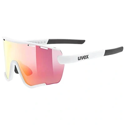 Abbildung von uvex sportstyle 236 S Set Sportbrille für Damen und Herren beschlagfrei inkl. Wechselscheiben white matt/red one size