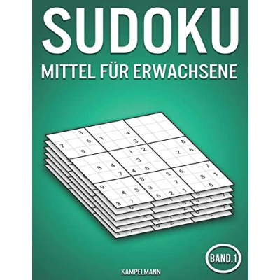 Abbildung von Sudoku mittel für Erwachsene: 400 Mittelschwere Sudokus mit Lösungen (Band 1)