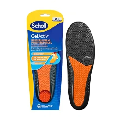 Abbildung von Scholl GelActiv Professionelle Einlegesohlen für Herren, Stiefel und Arbeitsschuhe, ganztägiger Komfort, Stoßdämpfung angenehme Dämpfung mit GelWave Technologie, Größe 40 46,5