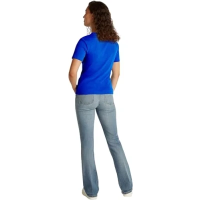 Abbildung von Tommy Hilfiger Damen Slim Cody C NK SS WW0WW40587, Blue (Noble Blue), 3XL