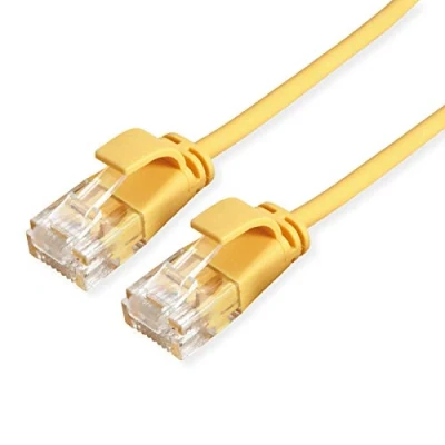 Abbildung von ROLINE UTP DataCenter Patchkabel Kat.6A (Class EA), LSOH, slim, gelb, 0,5 m