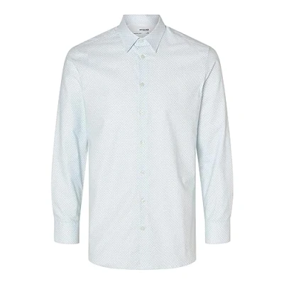 Abbildung von SELETED HOMME Herren SLHSLIMSOHO Detail Shirt LS NOOS Hemd, White, L