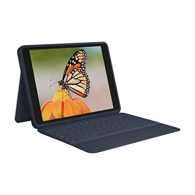 Abbildung von Logitech Rugged Combo 3 iPad Tastatur Case mit Smart Connector für (7., 8. und 9. Generation), Deutsches QWERTZ Layout Blau