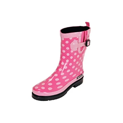 Abbildung von MADSea Damen Gummistiefel Ocean Halbschaft Pink mit Weißen Punkten, Größe:38 EU