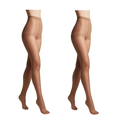Abbildung von Conte elegant 2er Pack langlebige Damenstrumpfhose Halbmatt SOLO 40 DEN Damen Feinstrumpfhose Strumpfhose mit markiertem Höschenteil Einfarbig Farbe Natural Größe 5
