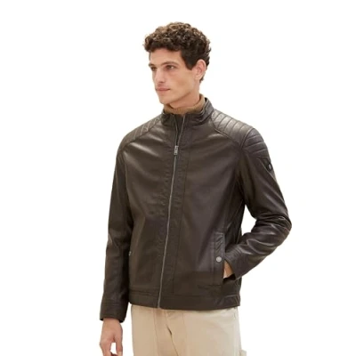 Abbildung von TOM TAILOR Herren Bikerjacke aus Kunstleder