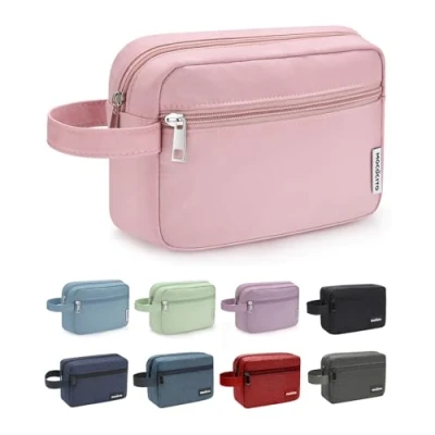 Abbildung von MOCOCITO Kulturbeutel für Herren, Reise, Kulturtasche, Kosmetiktasche, Faltbarer mit Tragegriff, Waschtasche Damen(Rosa N)