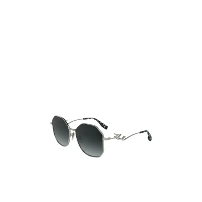 Abbildung von KARL Lagerfeld Sonnenbrille, Damen, Größe: 57, Silver shiny