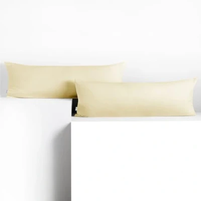Abbildung von DecoKing 2 Kissenbezüge 40x200 cm Baumwolle Reißverschluss Creme Amber