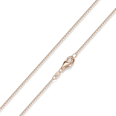 Abbildung von MATERIA Damen Halskette Rosegold aud Silber 925 Kette 1mm rosé vergoldet K17 45cm