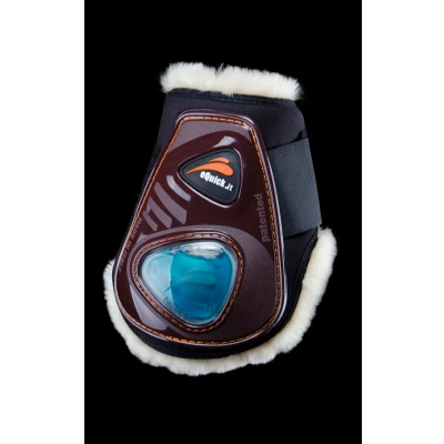 Abbildung von eQuick Streichkappen eShock Rear Velcro Fluffy Schwarz Pony
