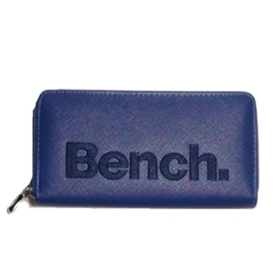 Abbildung von Bench Große XXL Damen Geldbörse Portemonnaie Brieftasche Reißverschluss Clutch, Farbe:Blau