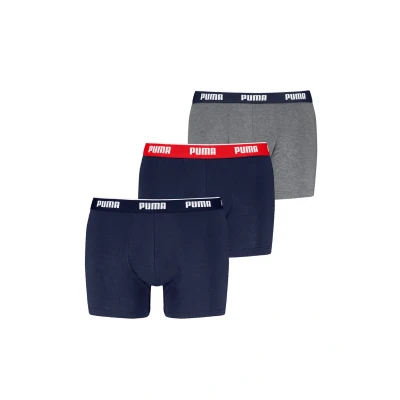 Abbildung von Puma Everyday 3ER PACK Panties Grey navy red combo, Herren, Größe: Large, combo
