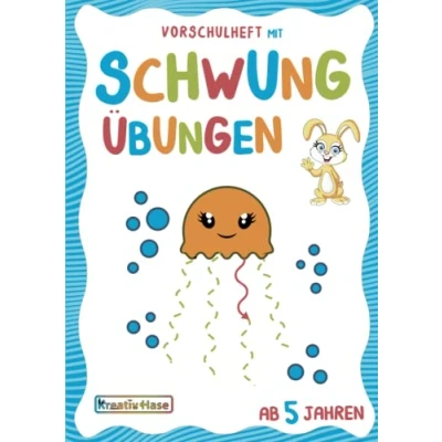 Abbildung von Vorschulheft mit Schwungübungen ab 5 Jahren: Kindergarten und Vorschule Übungsheft zur Vorbereitung auf das Schreiben. Ideales Geschenk für Kinder