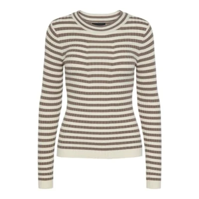 Abbildung von Pieces Crista LS Oneck NOOS BC Strickpullover, Damen, Größe: Large, Fossil