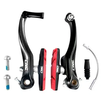 Abbildung von Chooee Fahrrad V Bremse,Aluminium Brake Bremsen 1 Paar Schwarz/Rot