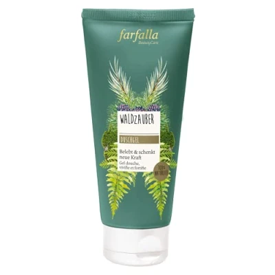 Abbildung von farfalla Waldzauber Duschgel 200ml Hautfreundliche Pflegedusche Entspannung mit ätherischen Ölen Vegan NaTrue Zertifiziert 100% zertifizierte Naturkosmetik