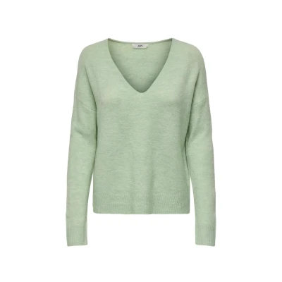 Abbildung von JDY Damen Jdyelanora L/S V Neck Pullo. KNT Noos Strickpullover, Sea Foam, Small