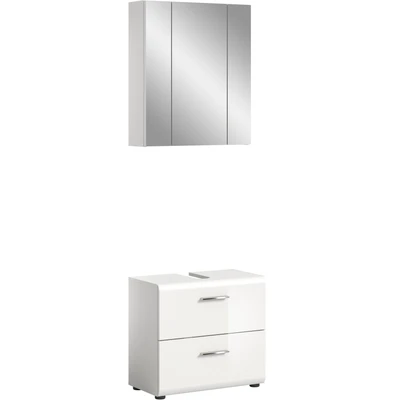 Abbildung von INOSIGN Badmöbel Set »FLORENZ, TOPSELLER!, 2 teilige Badkombination, hochwertige MDF Front« Set, bestehend aus: 1 Waschbeckenunterschrank, Spiegelschrank
