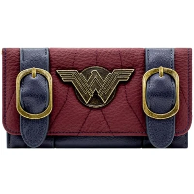 Abbildung von Wonder Woman Amazonische Kriegeranzug Portemonnaie/Geldbörse/Geldbeutel DREI Fach Münzfach, Ausweis &amp; Kartenhalter, Rot